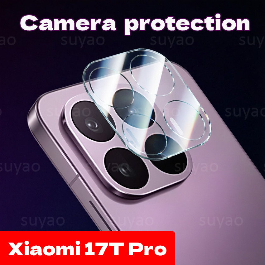 สําหรับ Xiaomi 17T Pro 17TPro 2026 เลนส์โทรศัพท์ฟิล์มกระจกนิรภัยกล้อง 3D Xiaomi17TPro Xiaomi17T Mi 17 Ultra ป้องกันเลนส์ HD Clear กลับโปร่งใส