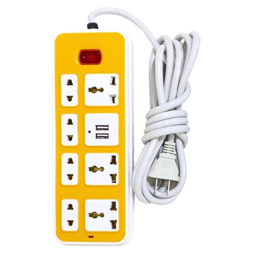 ปลั๊กไฟ 7 ช่อง 2 USB สาย 3 และ 5 เมตร ปลั๊กไฟusb ปลั๊กสามตา ปลั๊กพ่วง ปลั๊กชาร์จusb รางปลั๊กไฟ ปลั๊ก 3 ตา ปลั๊กพ่วง