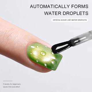 MEET ACROSS 7ml Water Drop Top Coatเจลเล็บClear 3Dหยดน้ําฤดูใบไม้ผลิฤดูร้อนออกแบบเล็บเจลเคลือบเงา