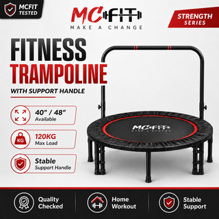 MCFIT 48 Inch Foldable Silent Fitness Trampoline Indoor Rebounder for Adults Outdoor Exercise Women Men Children 弹跳床