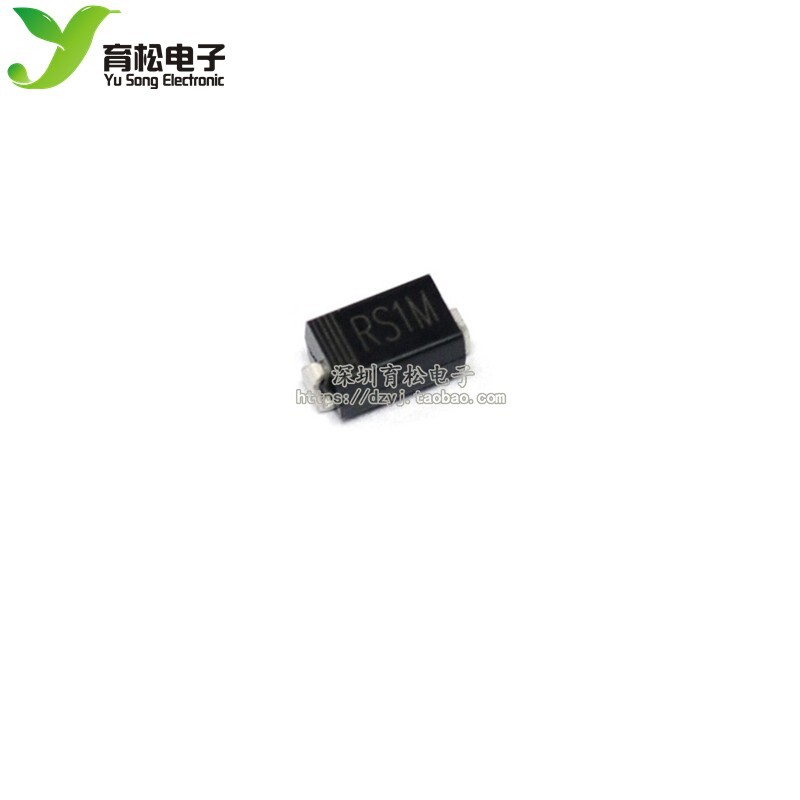 Patch Quick Recovery Diode RS1M FR107 1,000V/1A Rectifier Diode DO-214AC