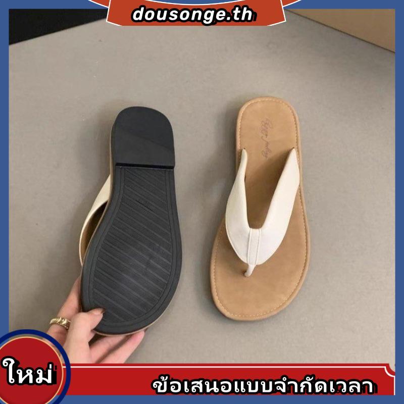 Super Hot Fashion Korean Version Flip-Flops 2024 New miu Flip-Flops~Summer Outer Wear Beach Sandals 