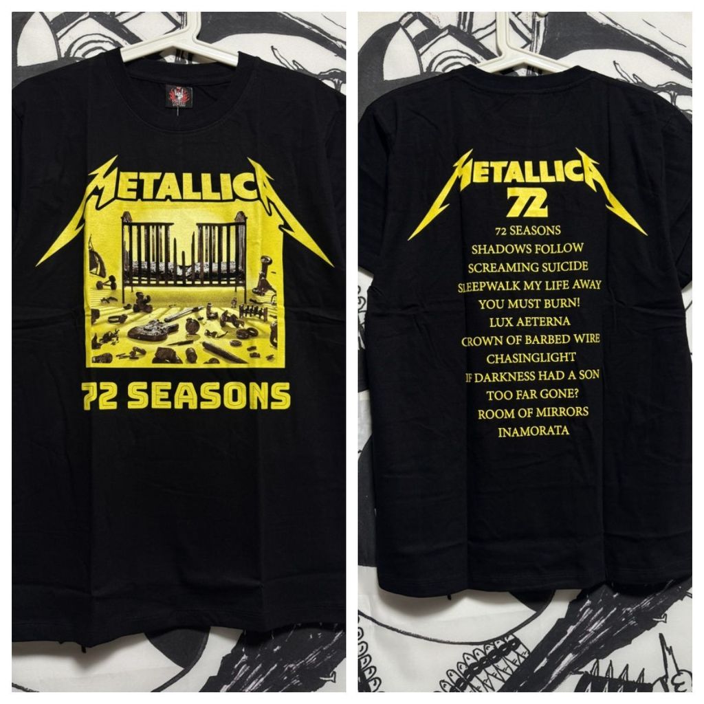 [เวอร์ชั่นไทย] Metallica Metallica Thailand นําเข้ายุโรป American Rock Pure Cotton ผู้ชายผู้หญิงเสื้