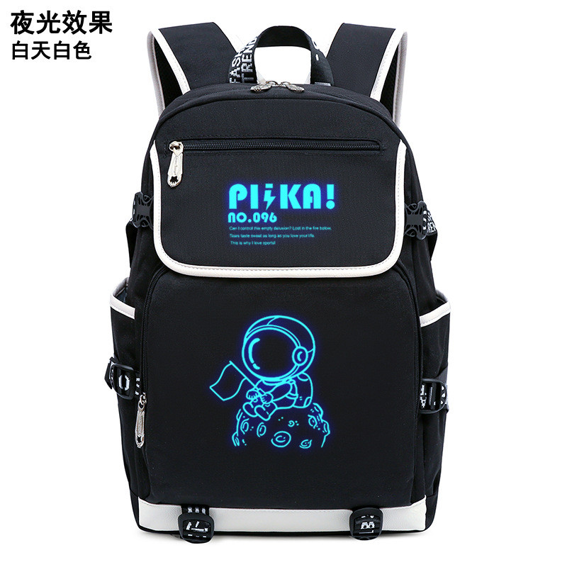 NASA Astronaut Anime Co-Branded Schoolbags Men Casual Simple อินเทรนด์นักเรียนประถมนักเรียนมัธยมต้น 