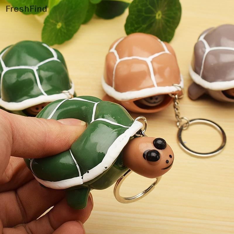 เต่าพวงกุญแจหัวป๊อปปิ้ง Squishy ของเล่นบีบสําหรับลดความเครียดสําหรับผู้ชาย