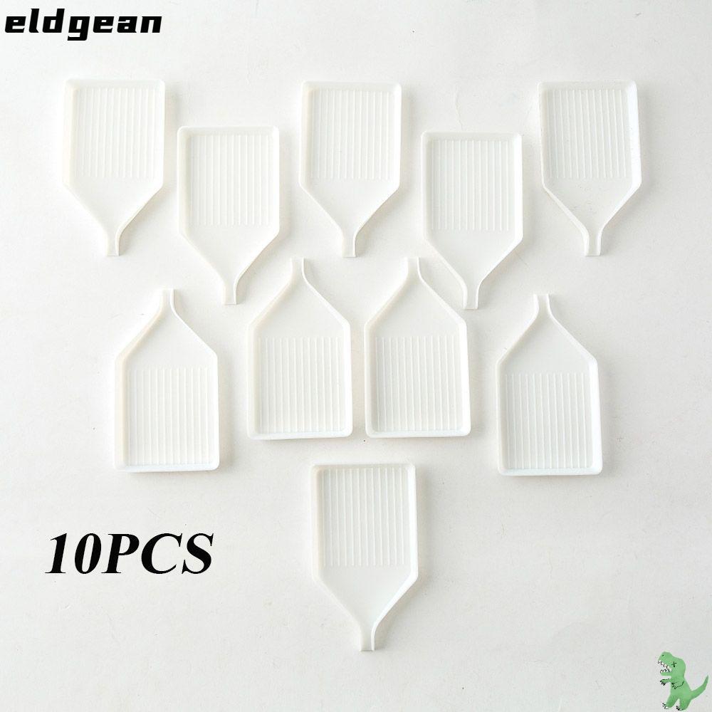 ELDGEAN 10 ชิ้นถาดแผ่น 5D อะคริลิคเย็บปักถักร้อยหัวฉีดพลาสติก