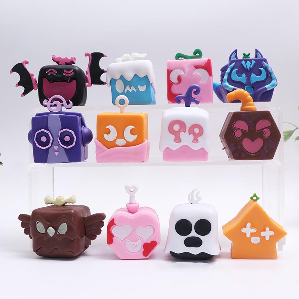 4 ซม.Monster Fruit Blocks Monster Fruit Game Blind Box Model Kit Blox Fruits Toy