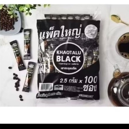 กาแฟดำเขาทะลุ สินค้าพร้อมส่ง บรรจุ 100 ซอง