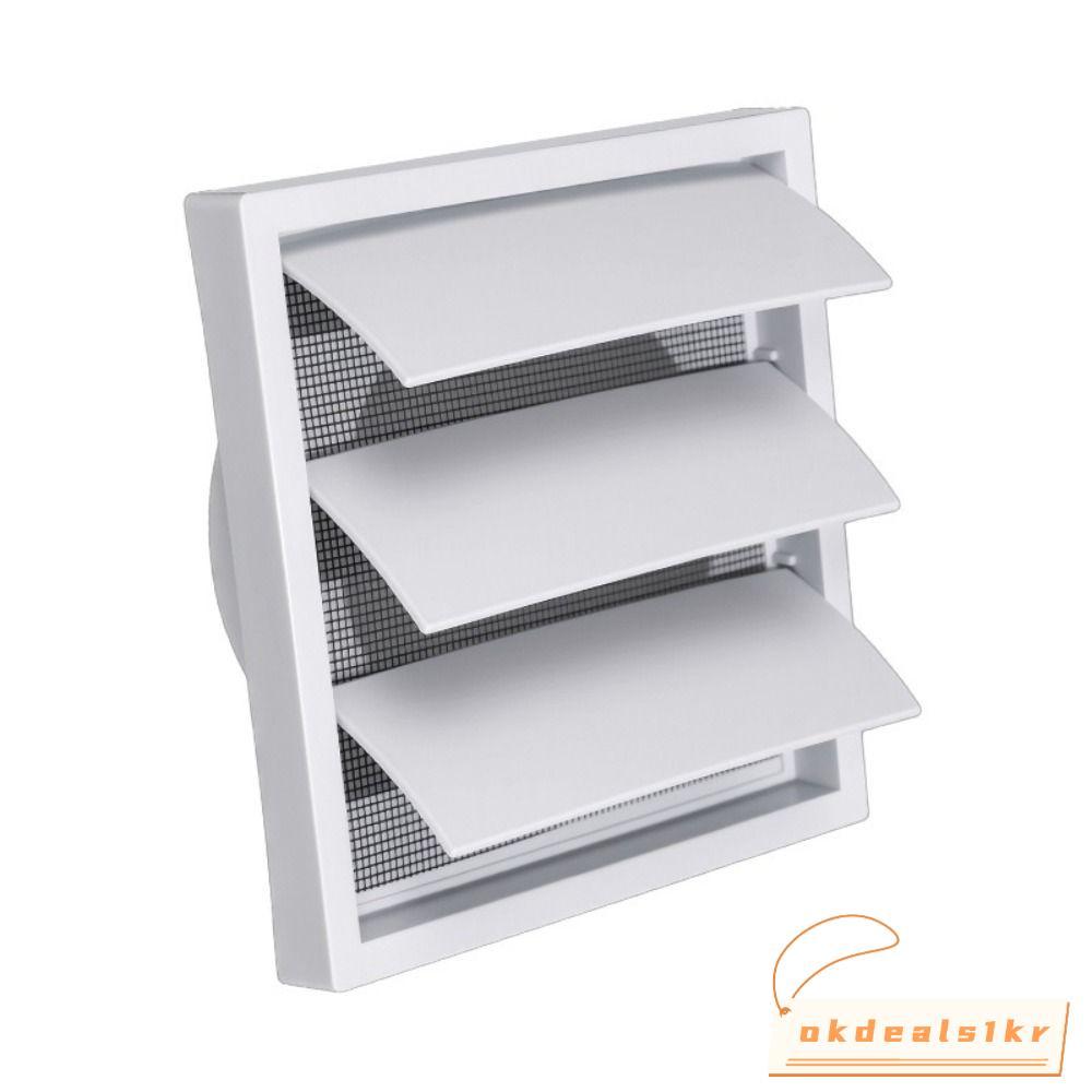 IOKDEALS1 ตะแกรงฝาครอบช่องลม, สีขาวพร้อมฝาปิดท่อไอเสียหน้าจอ, ตะแกรงไอเสียพลาสติกทิศทางเดียว