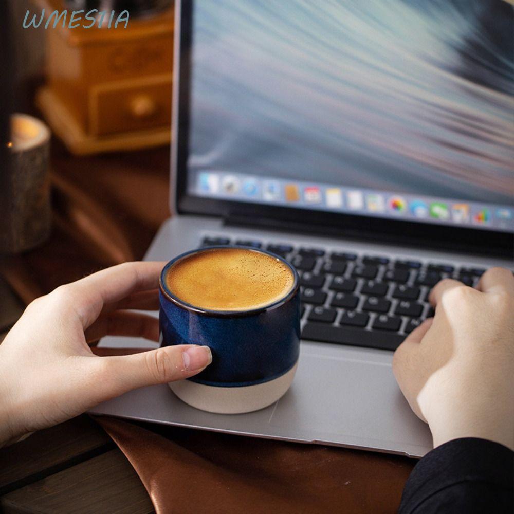 WMES1IA แก้วกาแฟวินเทจ, ถ้วยชาสไตล์ญี่ปุ่นย้อนยุค, ร้านอาหารถ้วยมัทฉะสไตล์มินิมอลเซรามิกในครัวเรือน