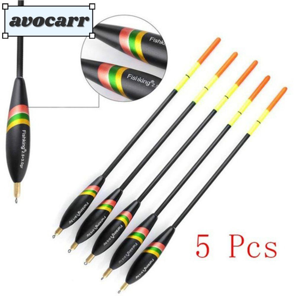 AVOCARR 5 ชิ้น/ล็อตน้ําหนักหาง Bobber ปลาคาร์พร้อนคุณภาพสูง Paulownia ไม้