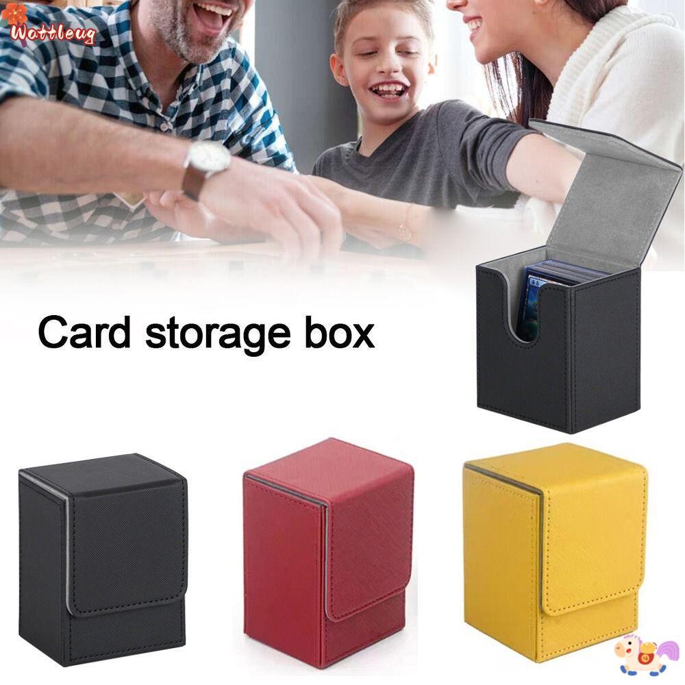 WATTLEUG Deck Box, Organizer เกมสะสมเกม MTG Trading Card Holder, กล่องของขวัญเก็บกล่องของขวัญ Protectors คอนเทนเนอร์เด็ก