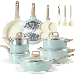 12PCS Cookware Set Non Stick Chinese Wok Soup Pot frying Pan Kitchenware Cookingware for Induction