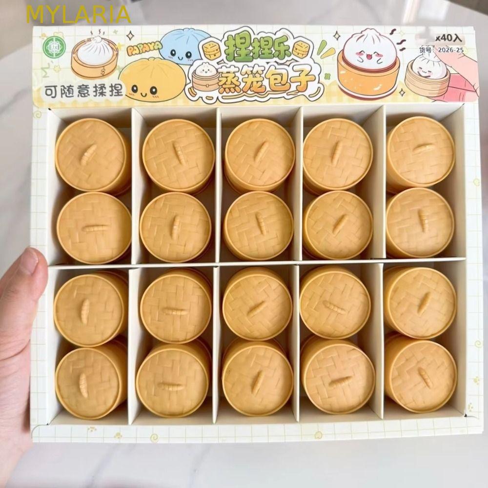 มายลาเรีย‌ Mini Dumplings Squishy,นุ่มน่ารัก Squeezable Squishy คริสตัล Bun, Prank ของเล่น Steamer อาหารรูปร่าง Pinch Fidget Sensory ของเล่นเด็กของขวัญ