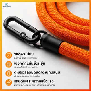 Niki Home 120cm เชือกหนา phone lanyard สายคล้องโทรศัพท์มือถือ/สายคล้องคอ ถอดออกได้ ปรับได้ ความยาว-SJPS