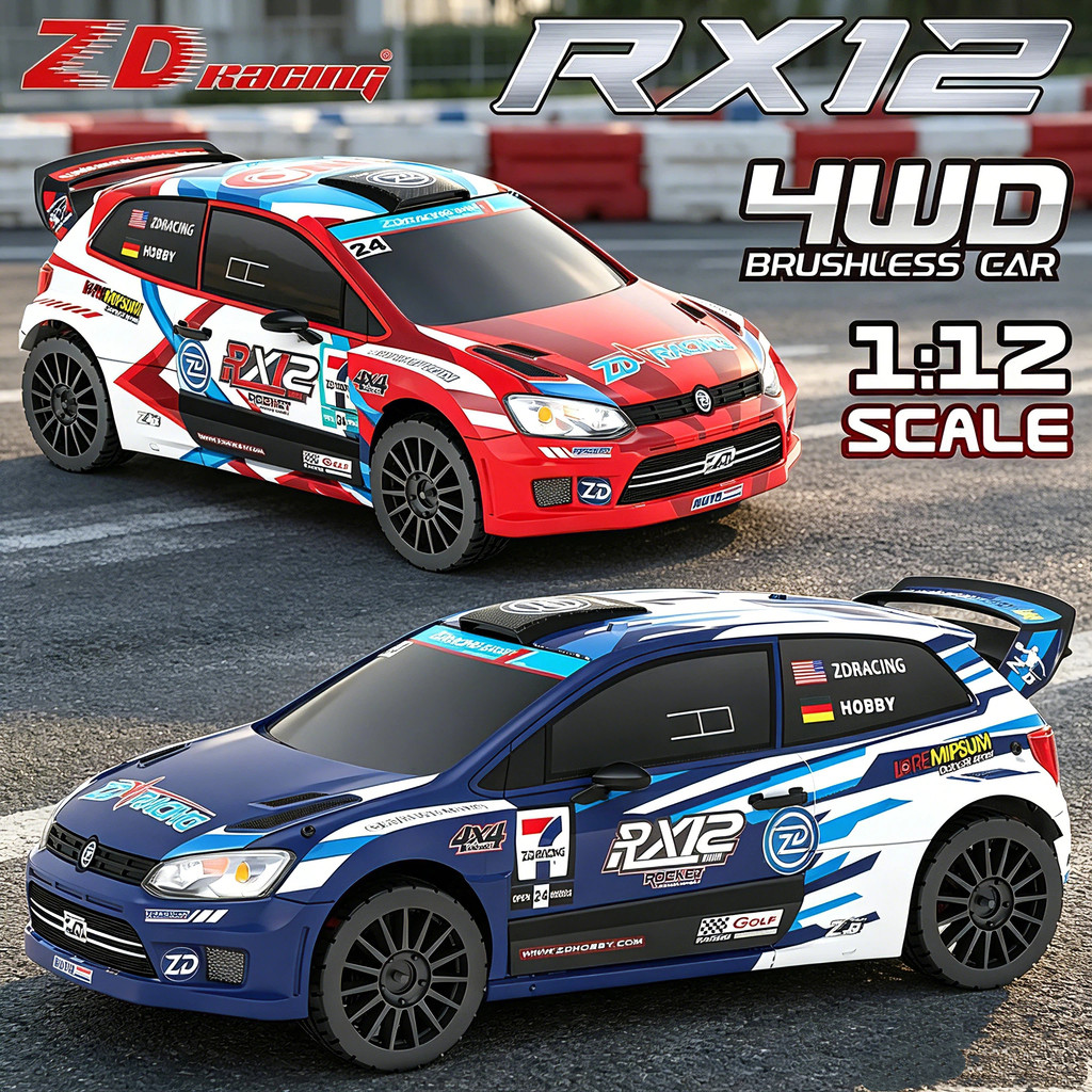 ZD Racing RX12 รถบังคับ 1/12 ไร้แปรงถ่าน 4WD ความเร็ว 70 กม./ชม. แบต 2200mAh ควบคุมไกล 350 เมตร รถ R