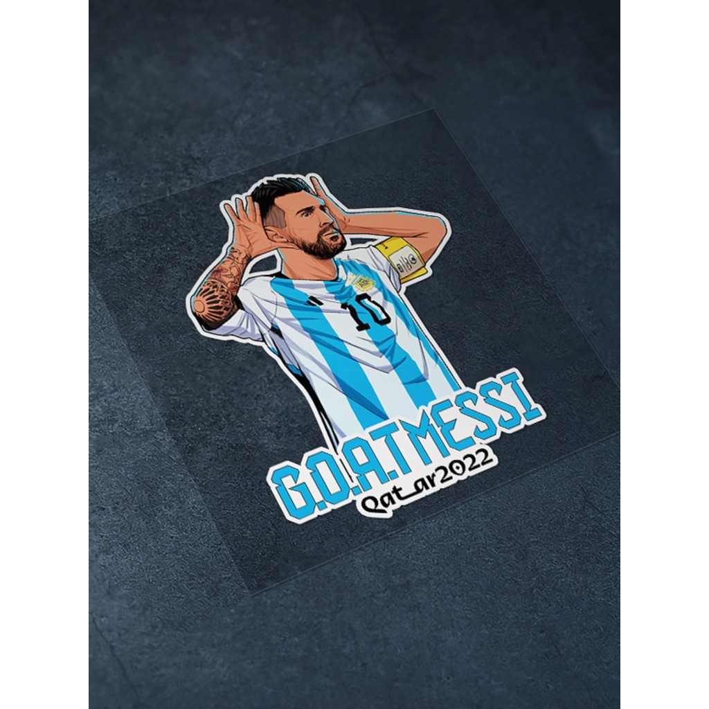 Argentina Star MESSI สติกเกอร์รถฟุตบอลฟุตบอลโลกทีมชาติกันน้ําฝาถังน้ํามันสติกเกอร์ตกแต่ง