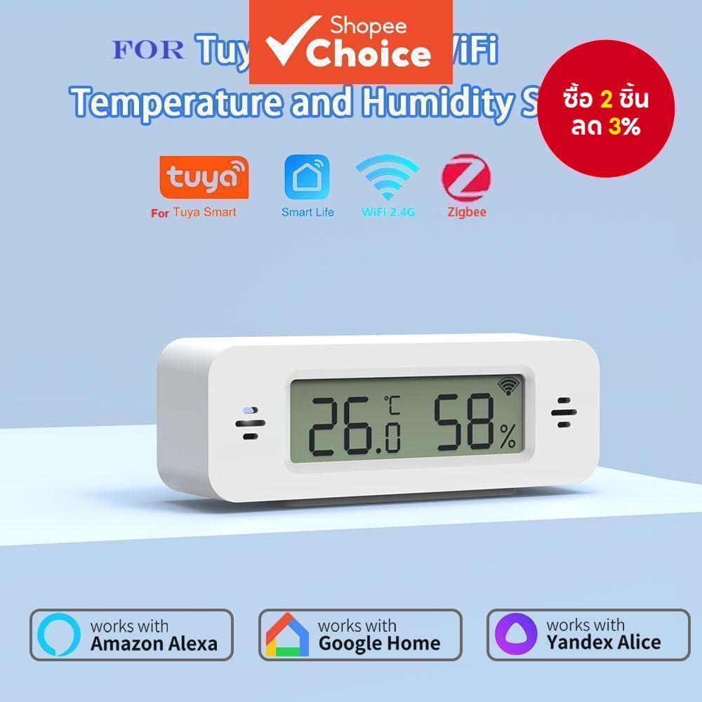สําหรับ Tuya WiFi Zigbee MiNi เครื่องวัดอุณหภูมิและความชื้นสําหรับบ้านอัจฉริยะ เทอร์โมมิเตอร์ ไฮกรอมิเตอร์ ควบคุมผ่านแอประยะไกล ใช้งานร่วมกับ Google Home Yandex Alexa