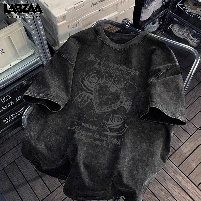 YG1614 เสื้อยืดคุณภาพสูงผ้าฝ้ายแท้คอกลม xin All-Match Not Picky ผ้าดีสบายแฟชั่นพิมพ์ลายเสื้อแขนสั้นเสื้อยืดหลวมเวอร์ชั่นเกาหลีสบาย Brea