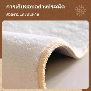 VELOREE พรมรองเก้าอี้ พรมกลม มินิมอล กันลื่น พรมปูพื้นห้องนอน ปกป้องพื้น พรมขนสั้น ผ้าแคชเมียร์เทียม 120/160 ซม.