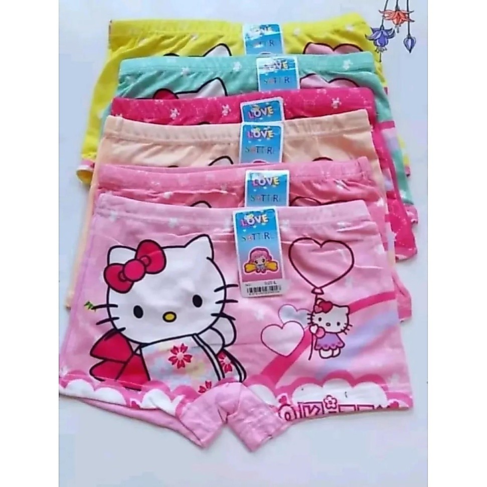 1 โหล / 12 ชิ้น CD Boxer Girl นําเข้ากางเกงบ็อกเซอร์เด็กผู้หญิง