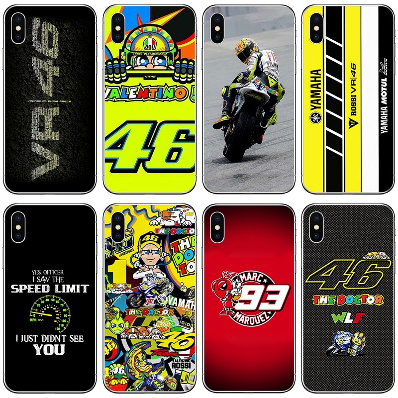 รถจักรยานยนต์ VR46 Rossi เคสโทรศัพท์ Maques เหมาะสําหรับ Apple 11/iPhone8/xr/6 Huawei p30/p40pro/nov