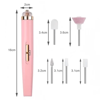 เครื่องทำเล็บ USB เครื่องขัดเล็บไฟฟ้า เครื่องบดไฟฟ้าแบบมีไฟ ขัดและขจัดผิวที่ตายแล้ว เครื่องขัด ตะไบเล็บ