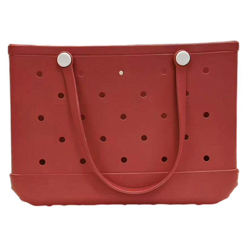 EVA Hole Beach Bag ความจุขนาดใหญ่กันน้ํา Quick-Drying Office Worker ปกสีขาว Commuter กระเป๋าถืองานรื่นเริงมงคล
