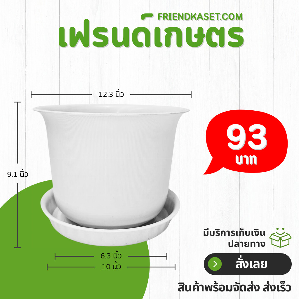 กระถางต้นไม้ กระถางมินิมอล กระถางถ้วยจีน 6 8 10 12 15 นิ้ว ขั้นต่ำ 2 ใบ ชิ้น อัน