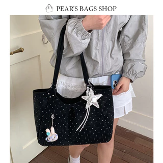 Pearsbags กระเป๋าสะพายไหล่ ใบใหญ่ กันน้ำ สไตล์เกาหลี เป็นที่นิยมมาก แฟชั่น มีให้เลือก 4 สี