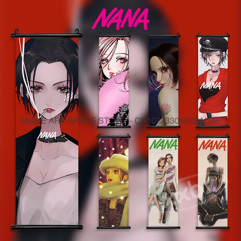 Nana ภาพวาดแขวนอะนิเมะโปสเตอร์ผ้าใบ Scrolls ภาพ Vintage Kawaii Oosaki ตกแต่งบ้านคลาสสิก Wall Art สํา