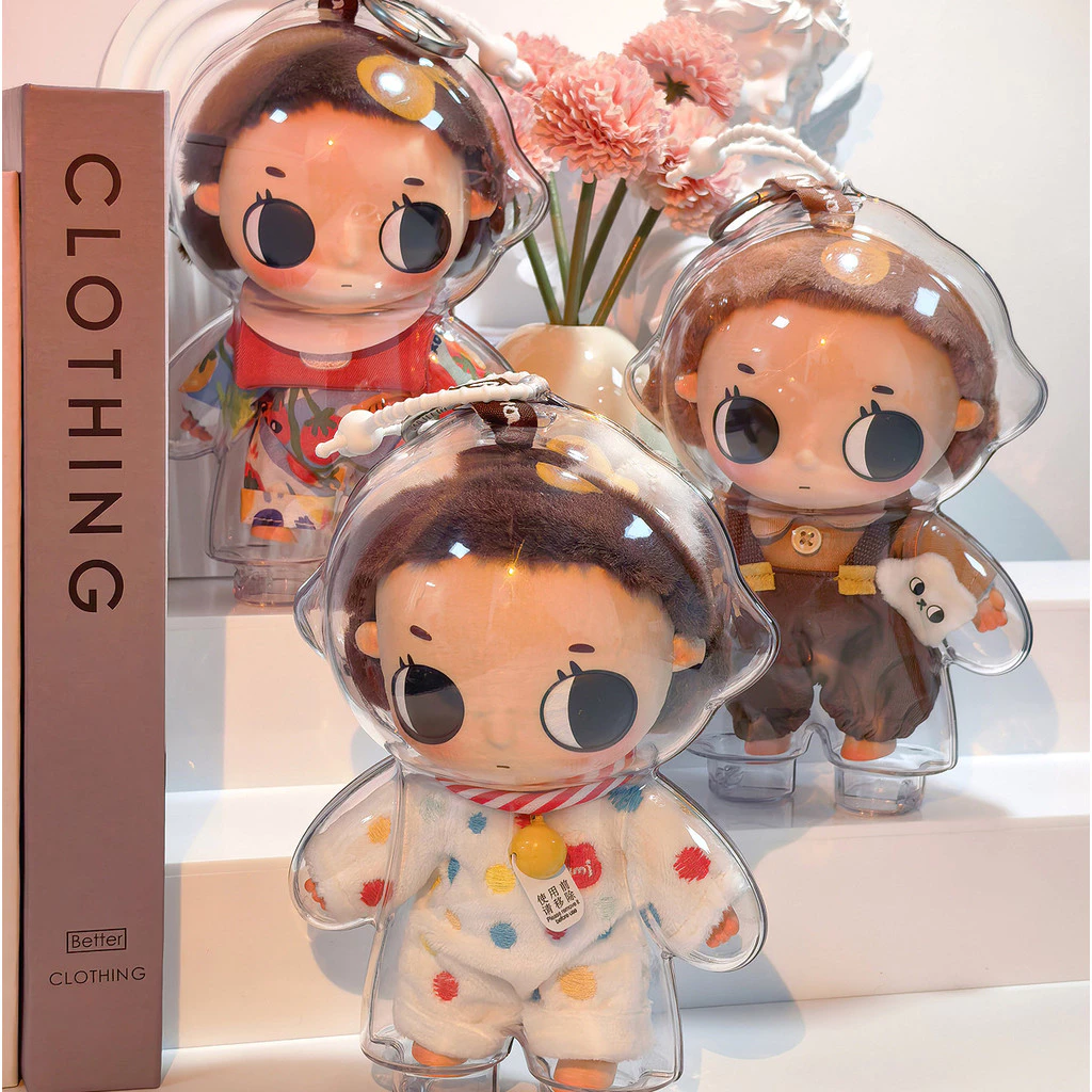 [เฉพาะเสื้อผ้าเด็ก] เคสป้องกันสําหรับ Nyota 15 ซม. Little Moments Series จี้ตุ๊กตาหนาโปร่งใสป้องกันกรณีถุงเก็บฝุ่น Outing เดินกระเป๋าเด็ก