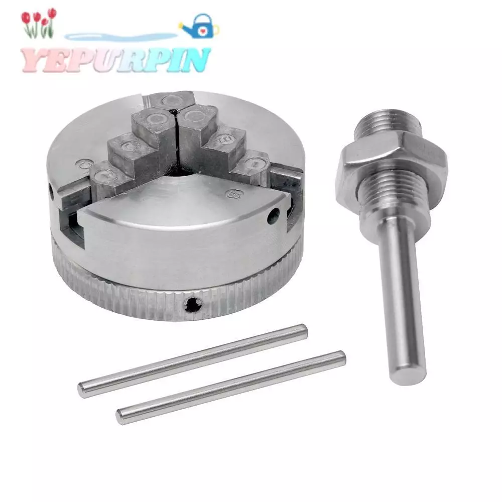 YEPURIPPIN เชยเครื่องกลึง 3 ขากรรไกร, 10x35 มม.หนีบอลูมิเนียมอัลลอยด์ Self Centering เครื่องกลึง Chuck, ทนทาน M12x1 มม.ด้าย Mini เครื่องกลึงไม้ขนาดเล็ก