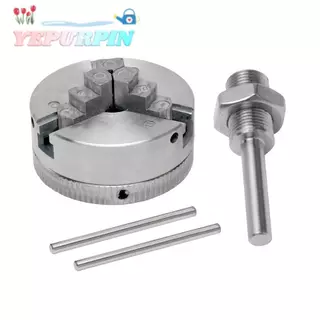 YEPURIPPIN เชยเครื่องกลึง 3 ขากรรไกร, 10x35 มม.หนีบอลูมิเนียมอัลลอยด์ Self Centering เครื่องกลึง Chuck, ทนทาน M12x1 มม.ด้าย Mini เครื่องกลึงไม้ขนาดเล็ก