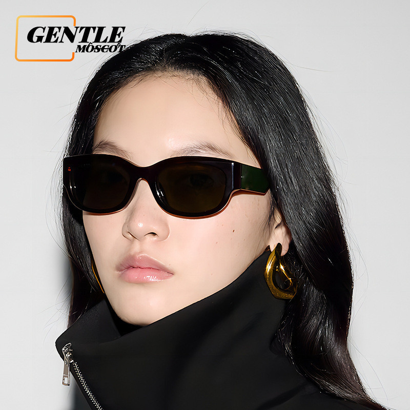 (GENTLE MOSCOT)Chic Style Sun Glasses Women Korean Style Oval Frame UV400 แว่นกันแดดน้ําหนักเบา