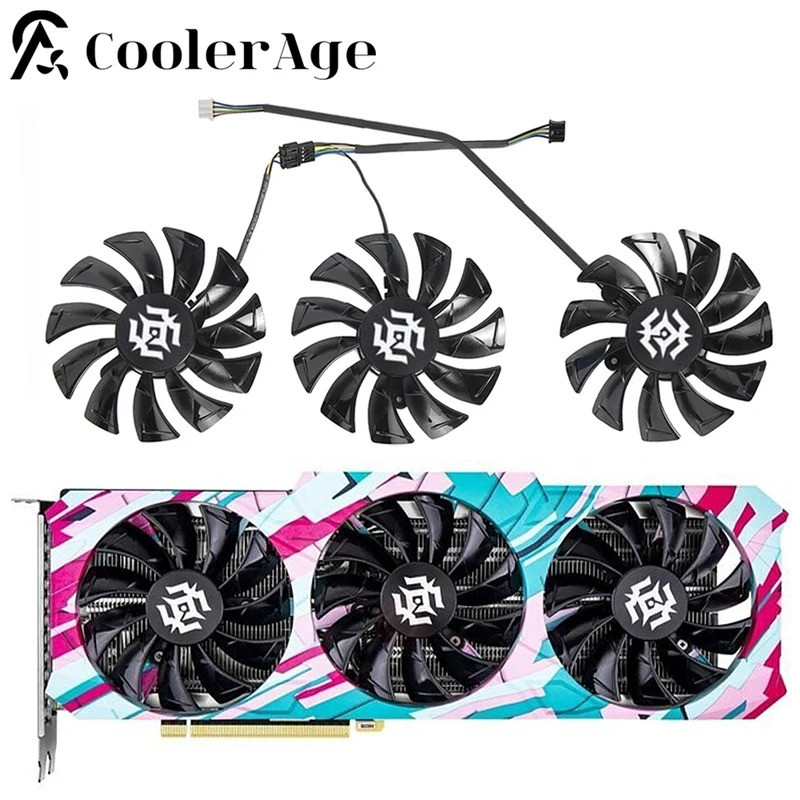 ZOTAC สําหรับ 85 มม.ZOTAC RTX 3090 3080 3070 3060Ti X Gaming OC พัดลมการ์ดใหม่ RTX3090/3080/3070 RTX