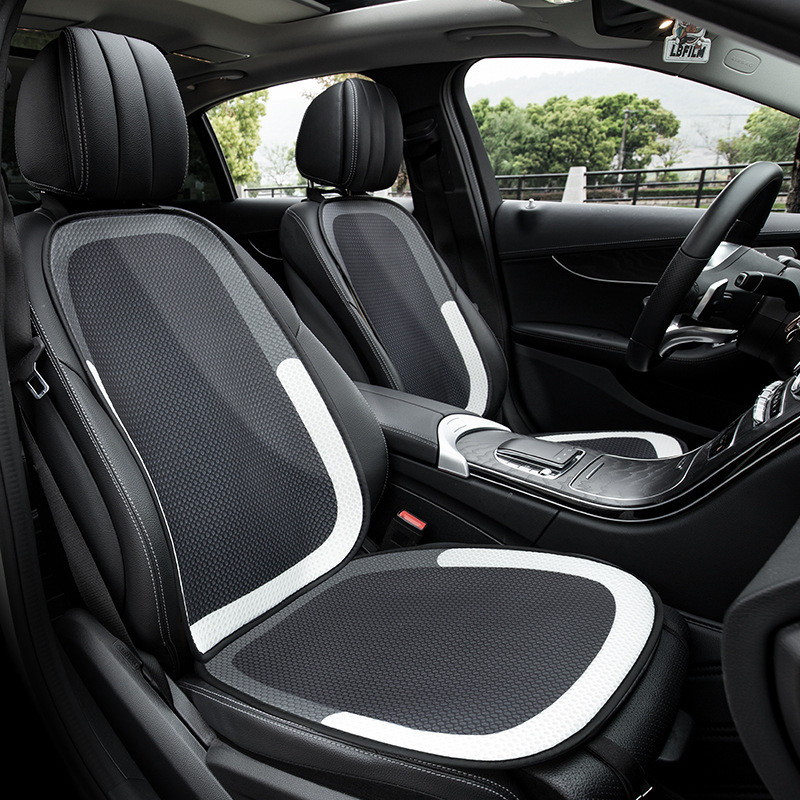 Simple Contrast Color Car Cushion Half Surrounded Small Waist Goddess Seat Cover Breathable Purple S