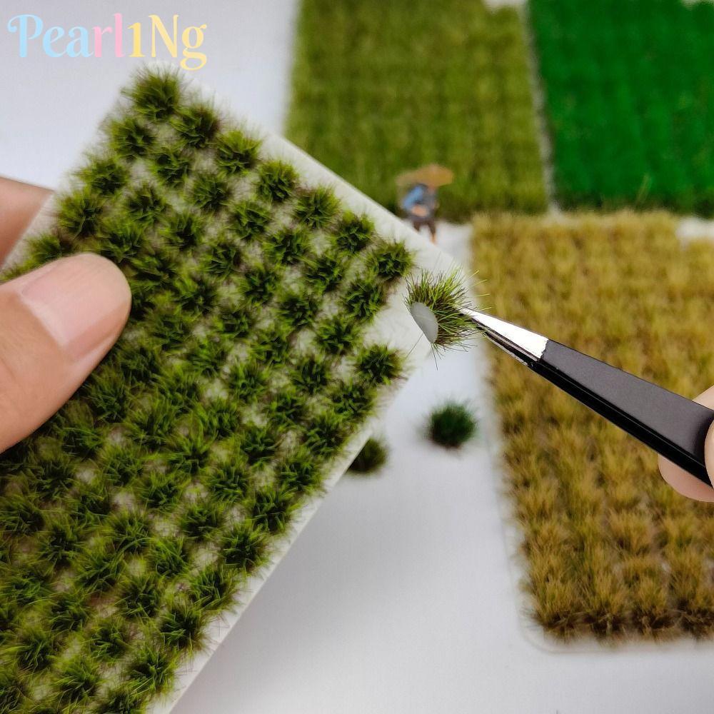 PEARLTH 120PCS หญ้า Tufts, Self-Adhesive Miniature พืชดอกไม้หญ้ารุ่น, Mini Multicolor การสร้างแบบจําลองวัสดุทิวทัศน์รุ่นประดิษฐ์ดอกไม้คลัสเตอร์ของเล่น