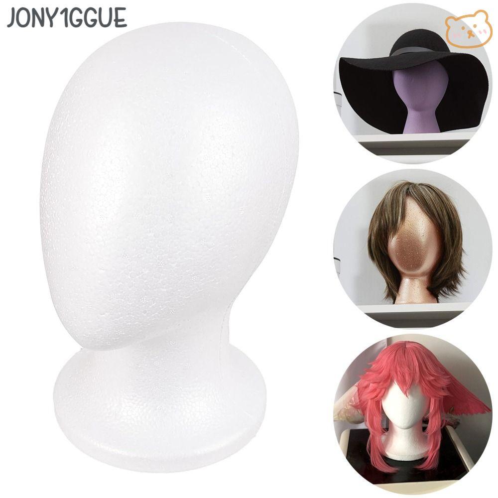JONY1GGUE หัวหุ่นโฟม ขาตั้งโชว์วิกผมน้ําหนักเบามั่นคง รุ่นหัวโฟม