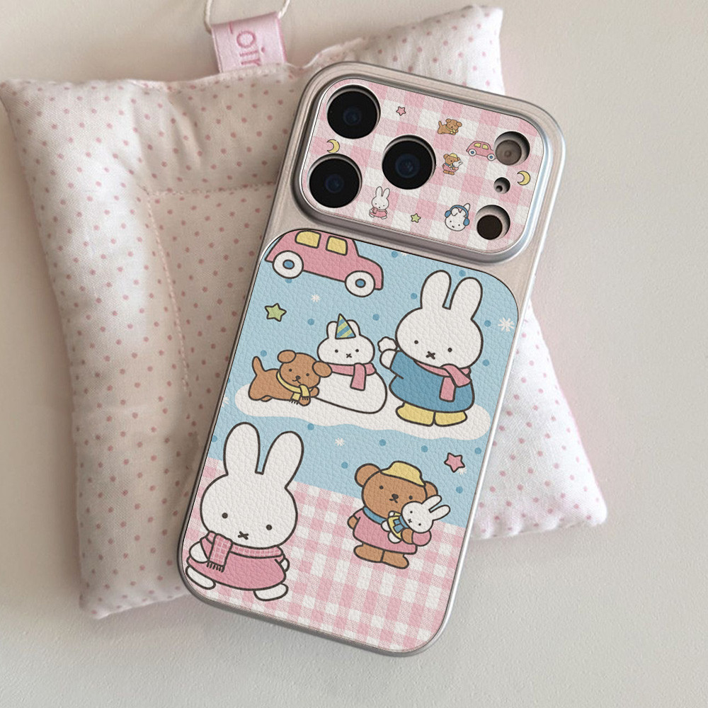 Cherry Cat เคส For Samsung S26 A07 A17 A56 A36 A06 A16 A35 A55 A15 เคสโทรศัพท์หนังแกะ พร้อมการป้องกันเลนส์เคสโทรศัพท์