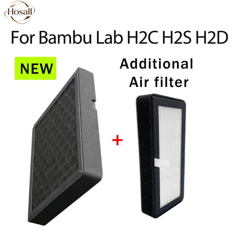 HB Air Filter Bambulab H2C H2S H2D อัพเกรด HEPA เปิดใช้งานคาร์บอนซีลเปิดพื้นที่กรององค์ประกอบทําความ