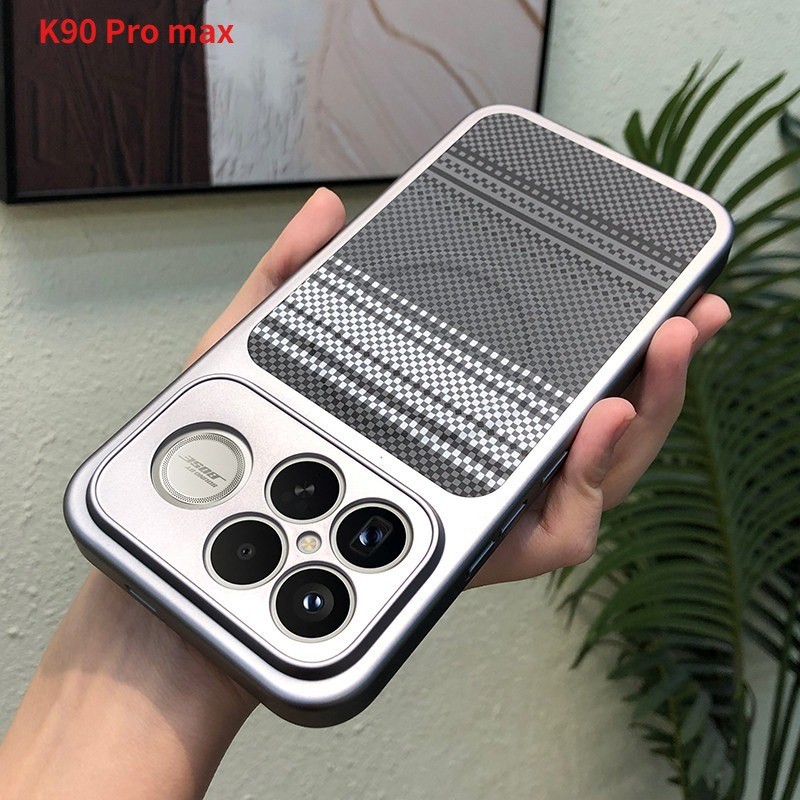 รูปแบบเคฟล่าร์แม่เหล็กเคสโทรศัพท์สําหรับRedmi K90 Max/Pro Max K90 Poco F8 Ultra/proหรูหราElectroplated PCฝาครอบป้องกันบางและเบาหนังธรรมดาเปลือกแข็ง