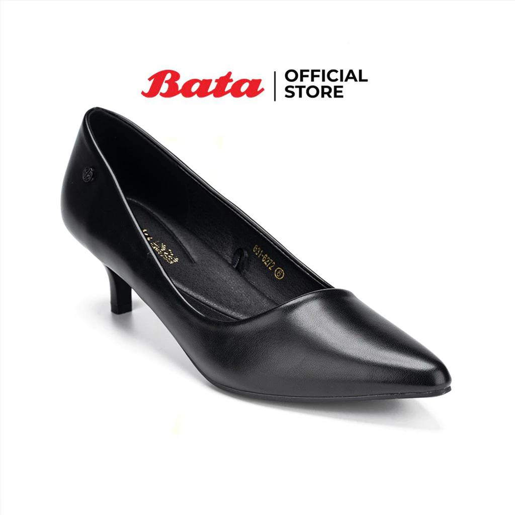 Bata บาจา รองเท้าคัทชูรับปริญญา พิธีการ ทางการ แบบสวม สูง 1 นิ้ว สำหรับผู้หญิง รุ่น DENAIR สีดำ 6316272 สีเบจ 6318272