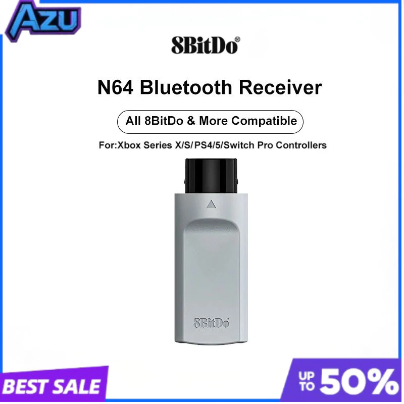 ตัวรับสัญญาณย้อนยุคสําหรับ N64 & Windows 10/11, อะแดปเตอร์ 8BitDo รองรับสวิตช์ Pro, PS5/PS4 และ Xbox Series ตัวควบคุมเกม