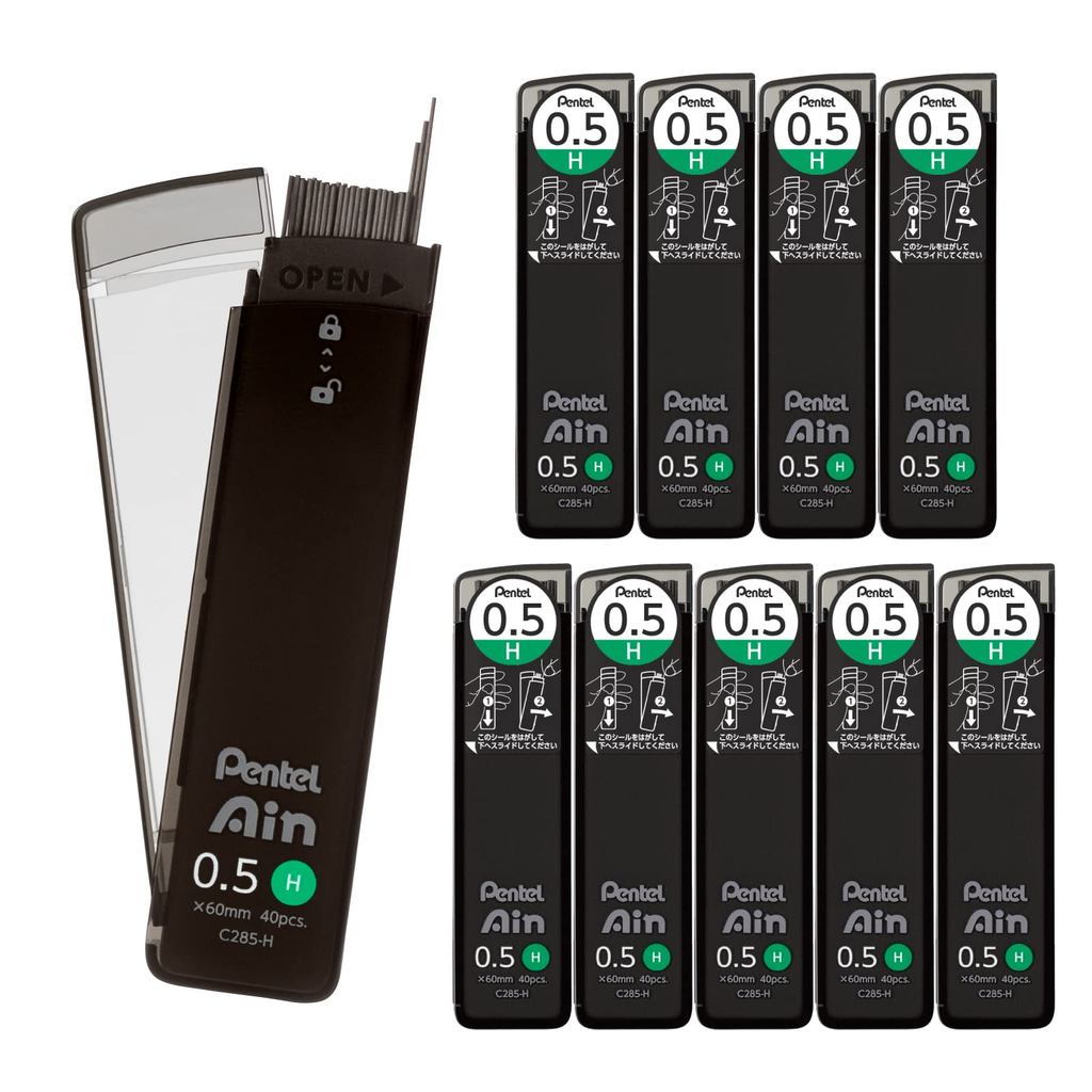 【Direct from Japan】 ไส้ดินสอกด Pentel Ain ขนาด 0.5 มม. H แพ็ค 10 ไส้ รุ่น C285-H