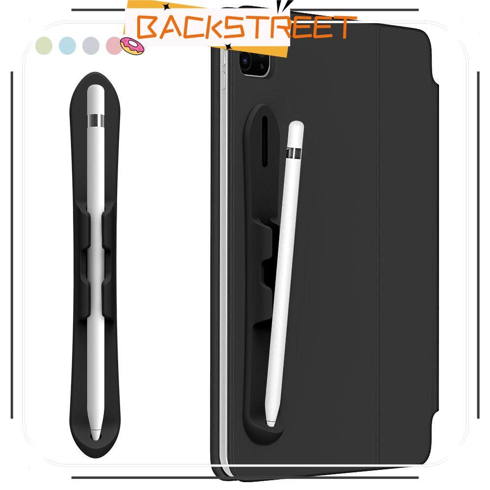 BACKSTAGE Tablet Touch Pen Slot,ยืดหยุ่นSelfกาวที่ใส่ดินสอ,Anti-lossมัลติฟังก์ชั่ซิลิโคนปากกาคลิปสําหรับดินสอ 1st/2nd Generation