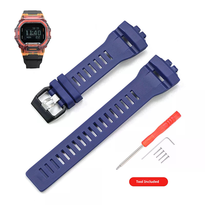 สําหรับ Casio GBD-200-1/2/9 GBD-200SM GBD-200RD กันน้ํา TPU สร้อยข้อมือยางเปลี่ยนผู้ชายเรซิ่นกีฬานาฬ