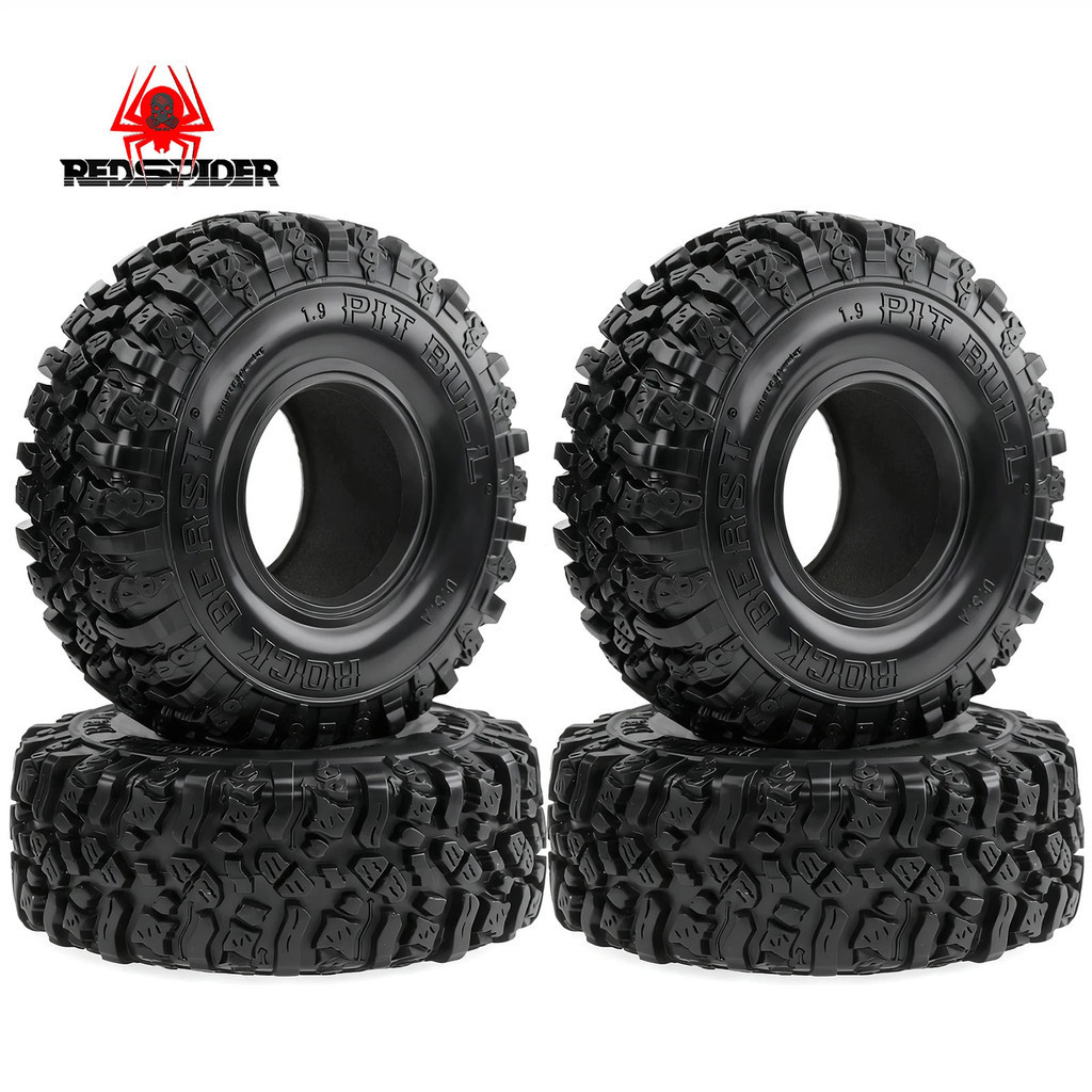 4pcs 113 มม.1.9 "ยาง Rocks ยางสําหรับ 1/10 Rc รถ Crawler Canyon Trail Trax Trx4 Trx6 Axial Scx10 Axi03007 90046 WLtoys SCX10, MJX D90, Huangbo, Puppy ยาง