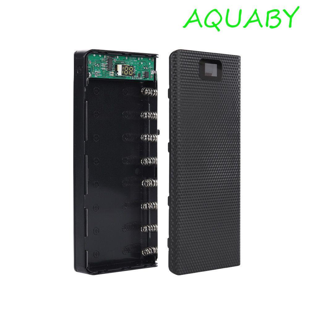 AQUABY Battery Charger Box กล่องชาร์จ Micro USB แบบถอดได้ LCD Digital Display Battery Box Holder Case