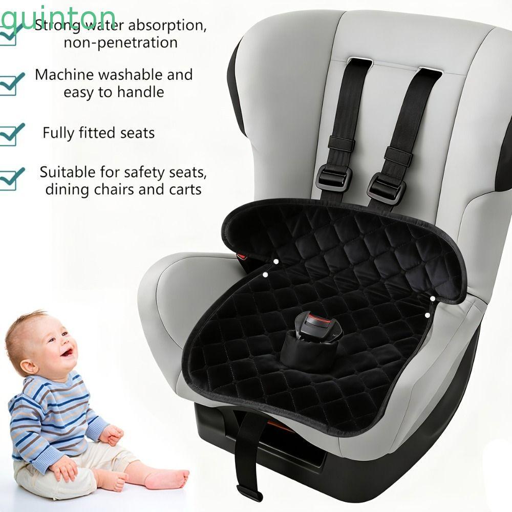 QUITON Baby Carseat Mat, ดูดซับน้ํา Anti-สกปรกรถเข็นเด็กเบาะรองนั่ง, Ergonomic Non-slip Breathable Anti-leak Car Seat Protector ยาวขับรถ Comfort